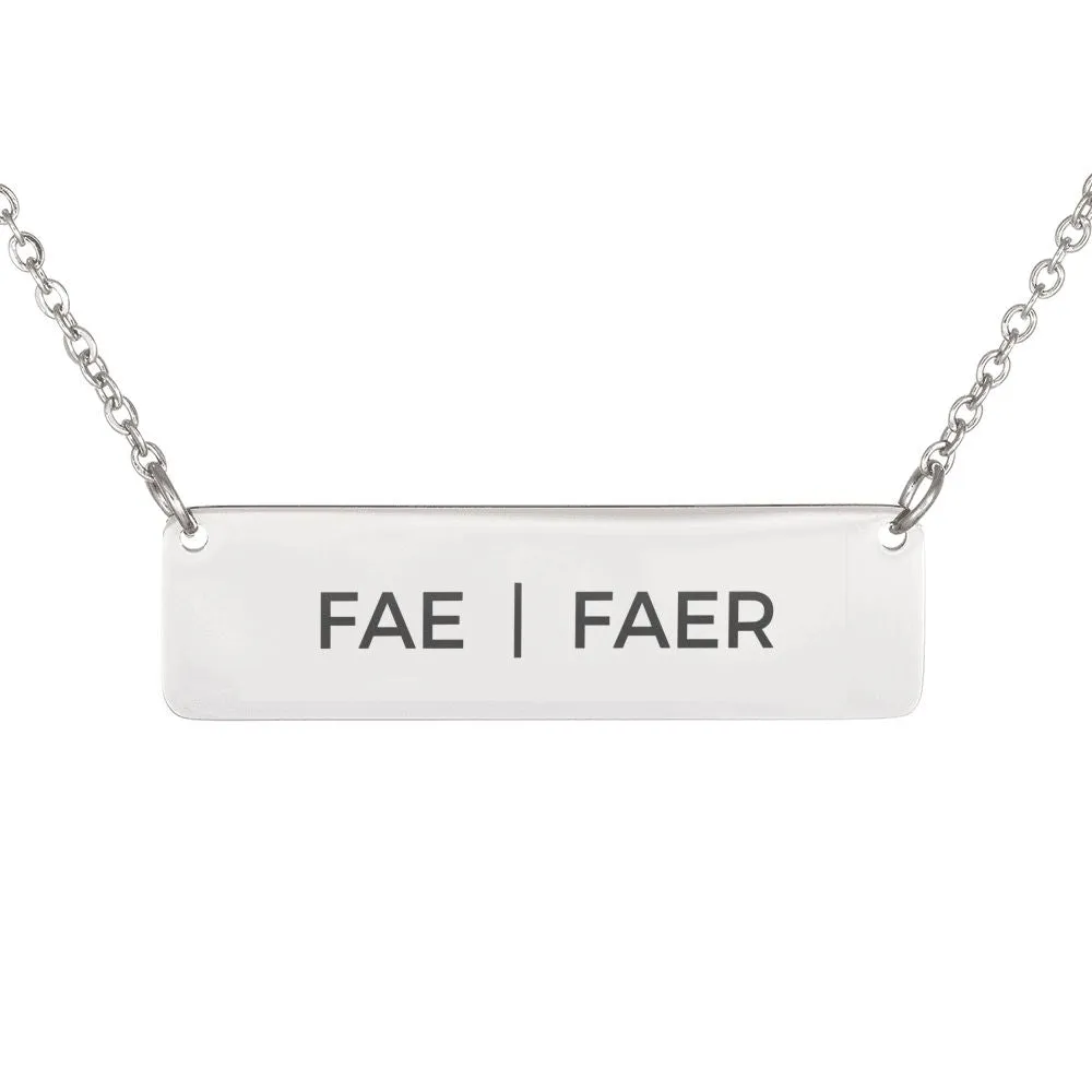 Pride Pronouns Necklace (Fae | Faer)