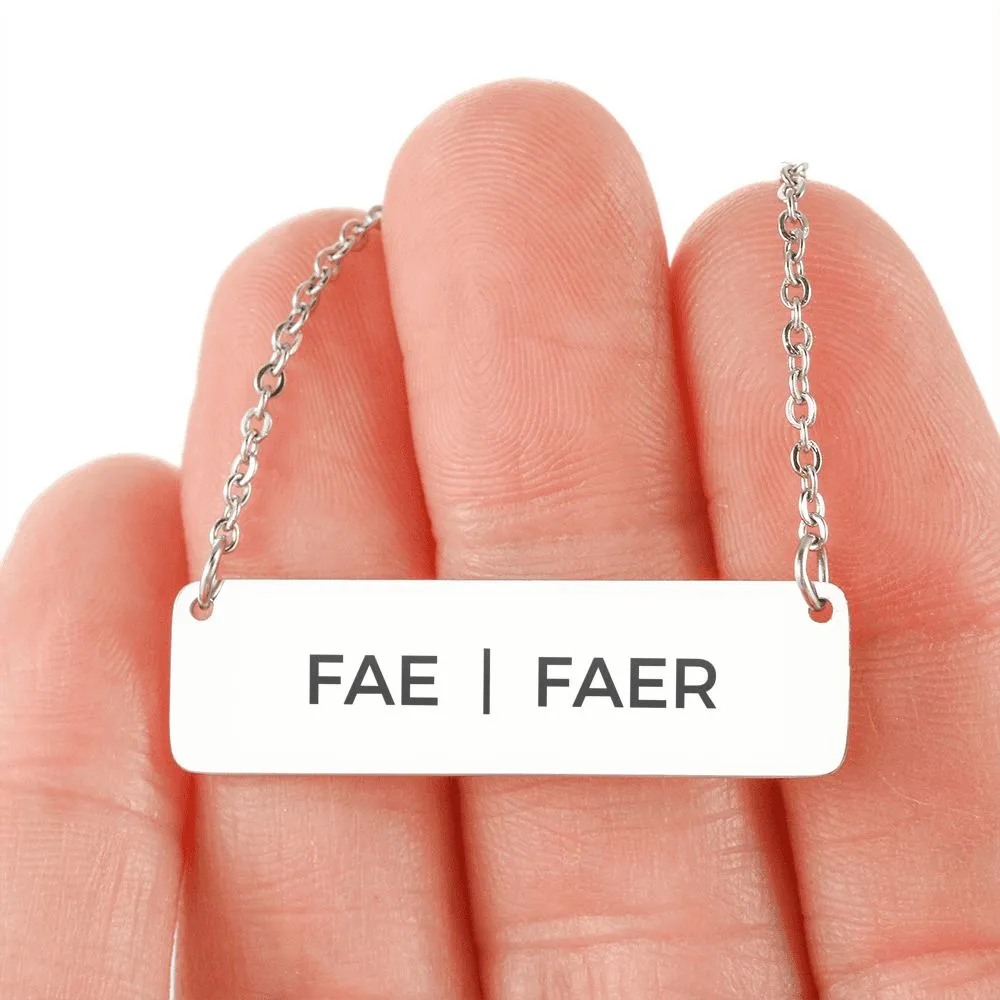 Pride Pronouns Necklace (Fae | Faer)