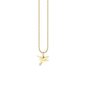 Pure Gold Tiny Hummingbird Charm