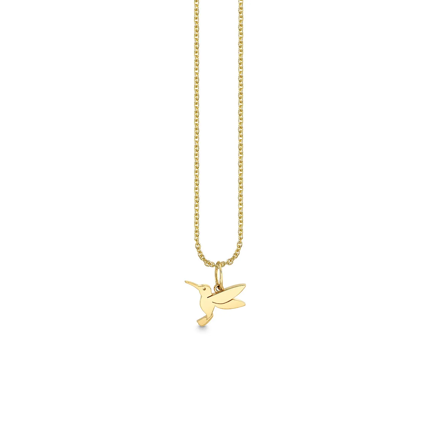 Pure Gold Tiny Hummingbird Charm