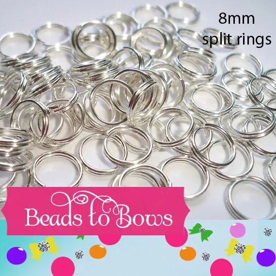 Quality 8mm Split Rings, Double Loop Split Rings, Supply,  Jewelry Findings, Split Rings Hold There Shape Better Than Standard Ones