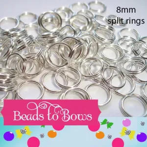 Quality 8mm Split Rings, Double Loop Split Rings, Supply,  Jewelry Findings, Split Rings Hold There Shape Better Than Standard Ones
