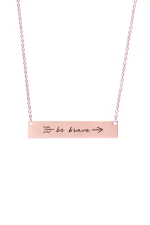 "Be Brave" Bar Necklace