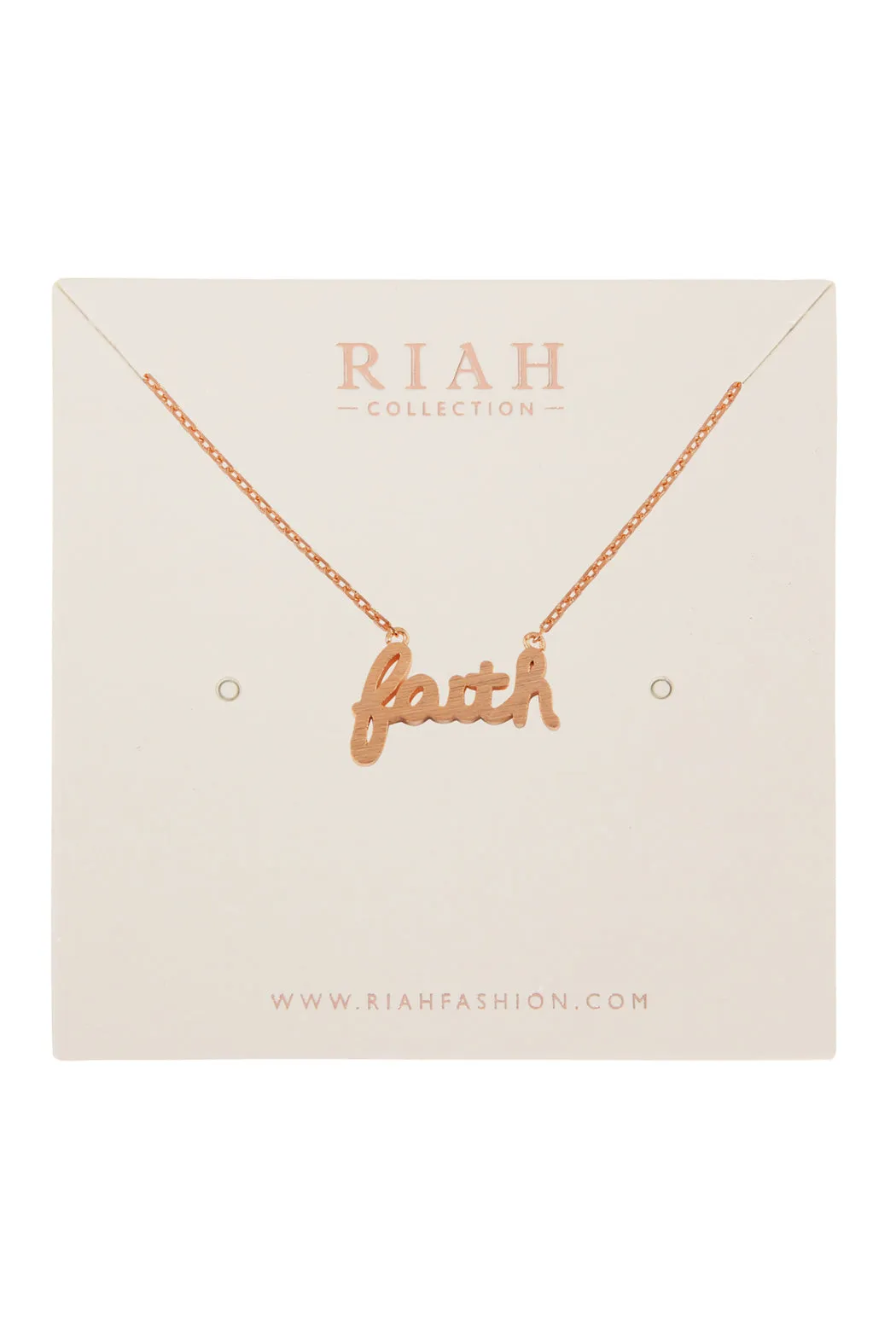 "Faith" Cast Necklace