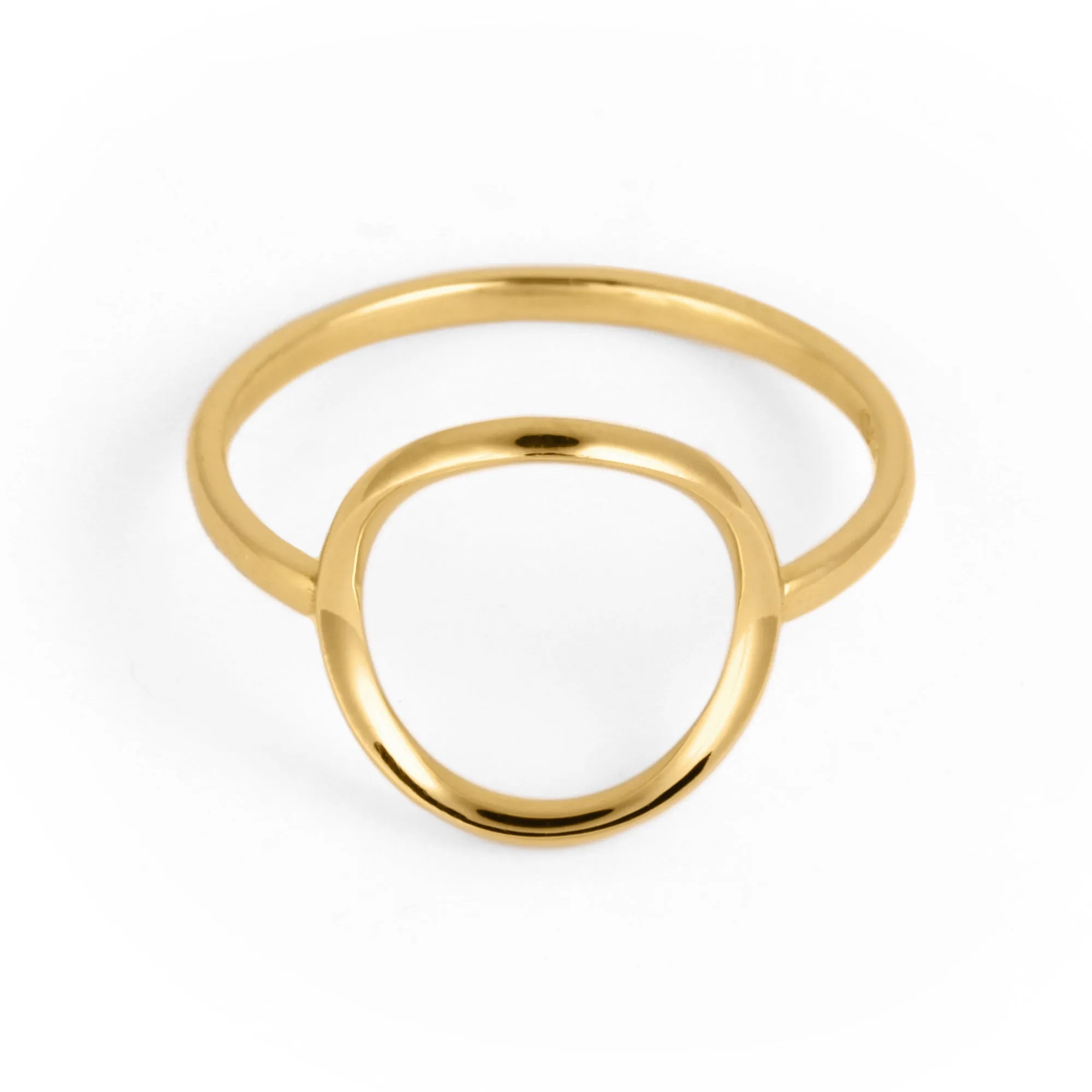 "Karma" Open Circle Ring in 14K Gold