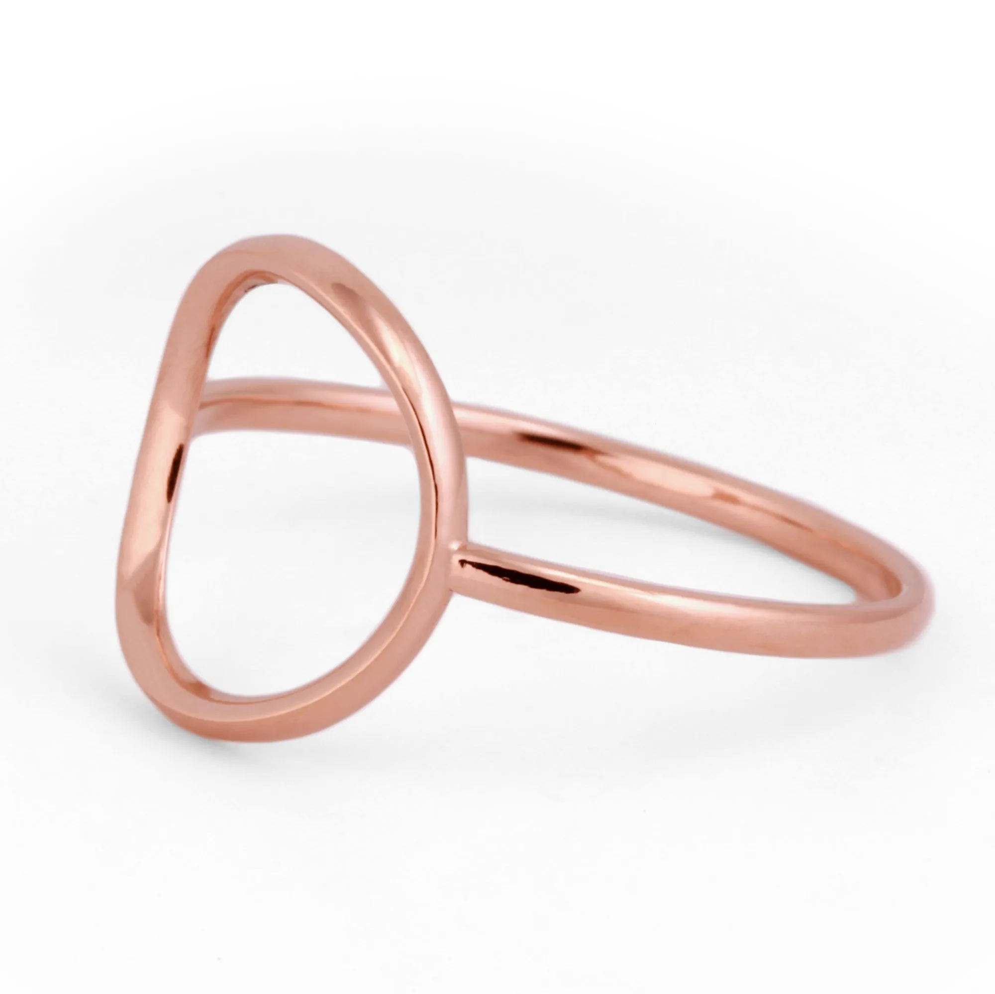 "Karma" Open Circle Ring in 14K Gold