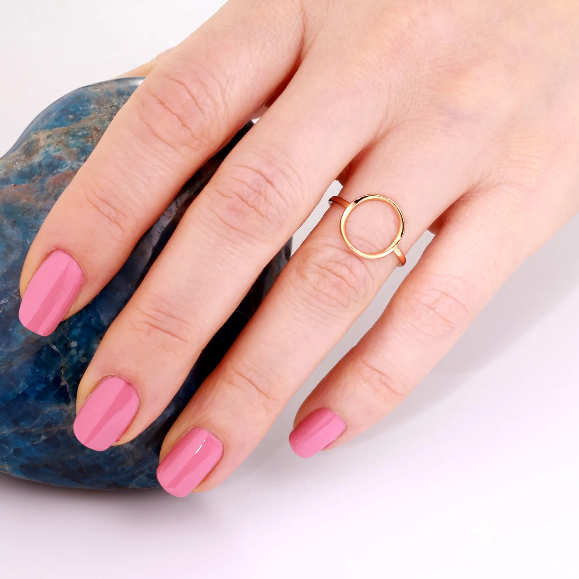"Karma" Open Circle Ring in 14K Gold