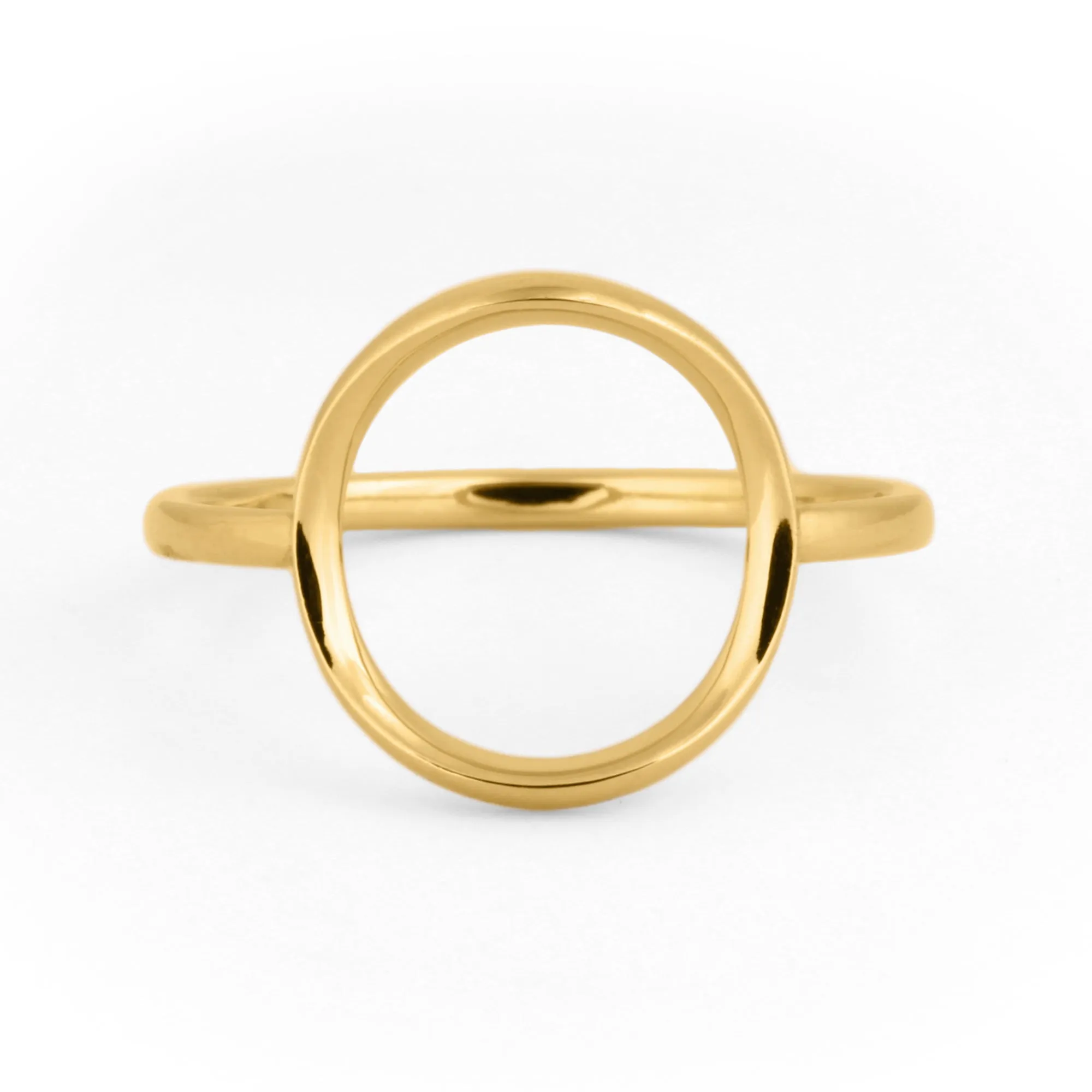 "Karma" Open Circle Ring in 14K Gold