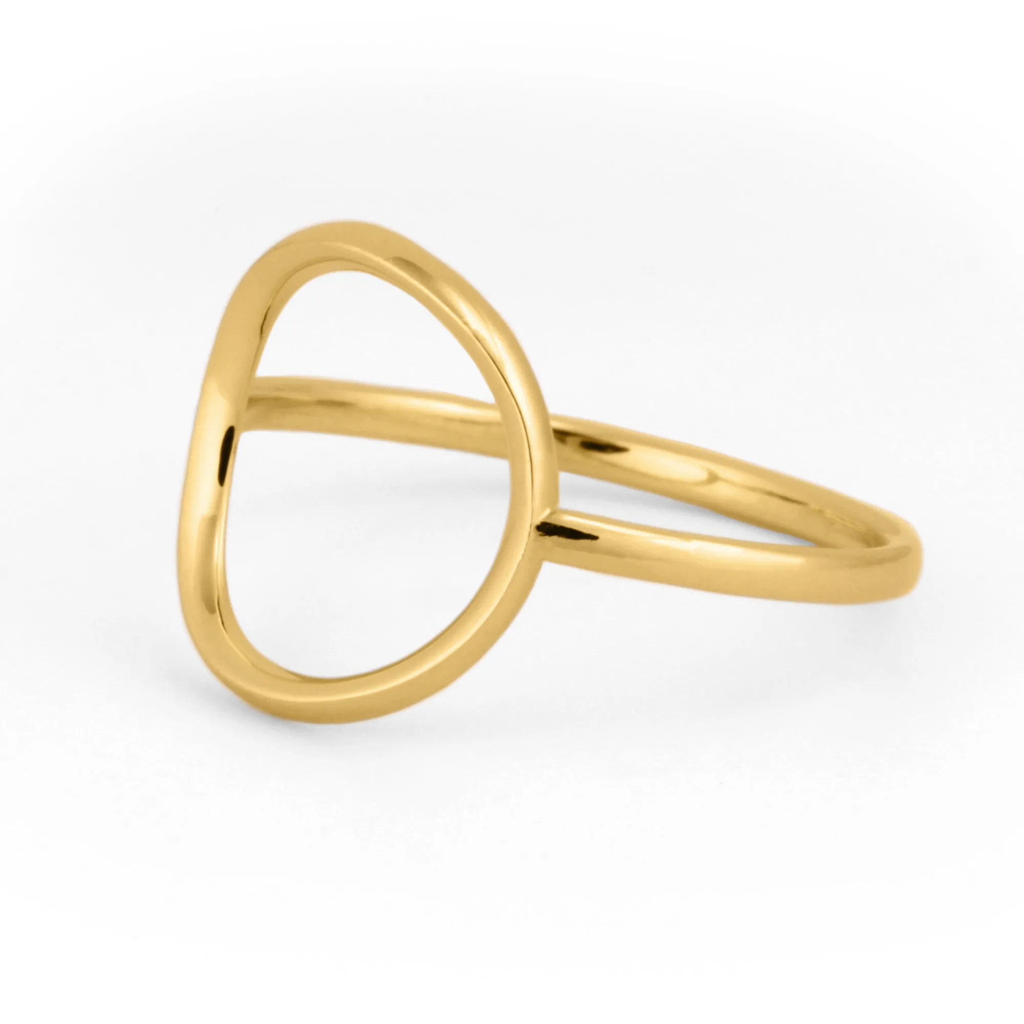 "Karma" Open Circle Ring in 14K Gold