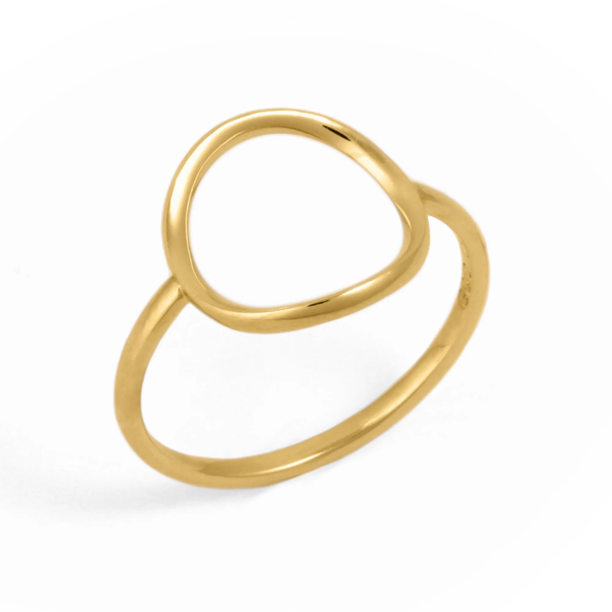 "Karma" Open Circle Ring in 14K Gold