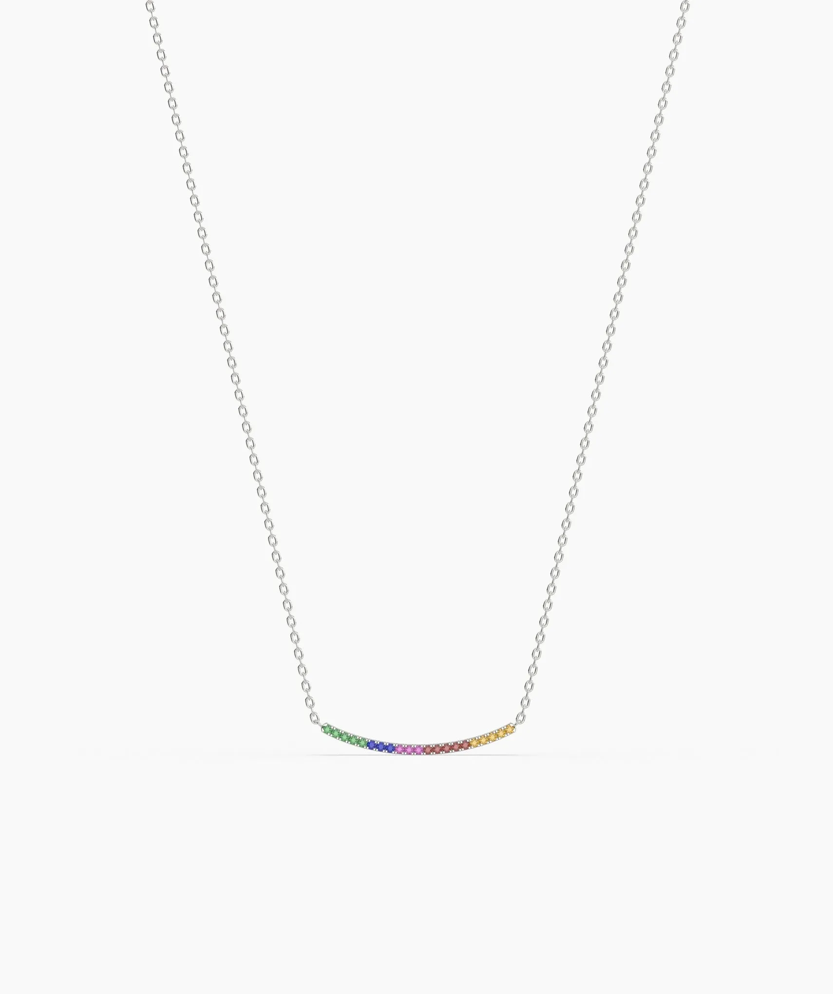 Rainbow Style 14K Gold Necklace