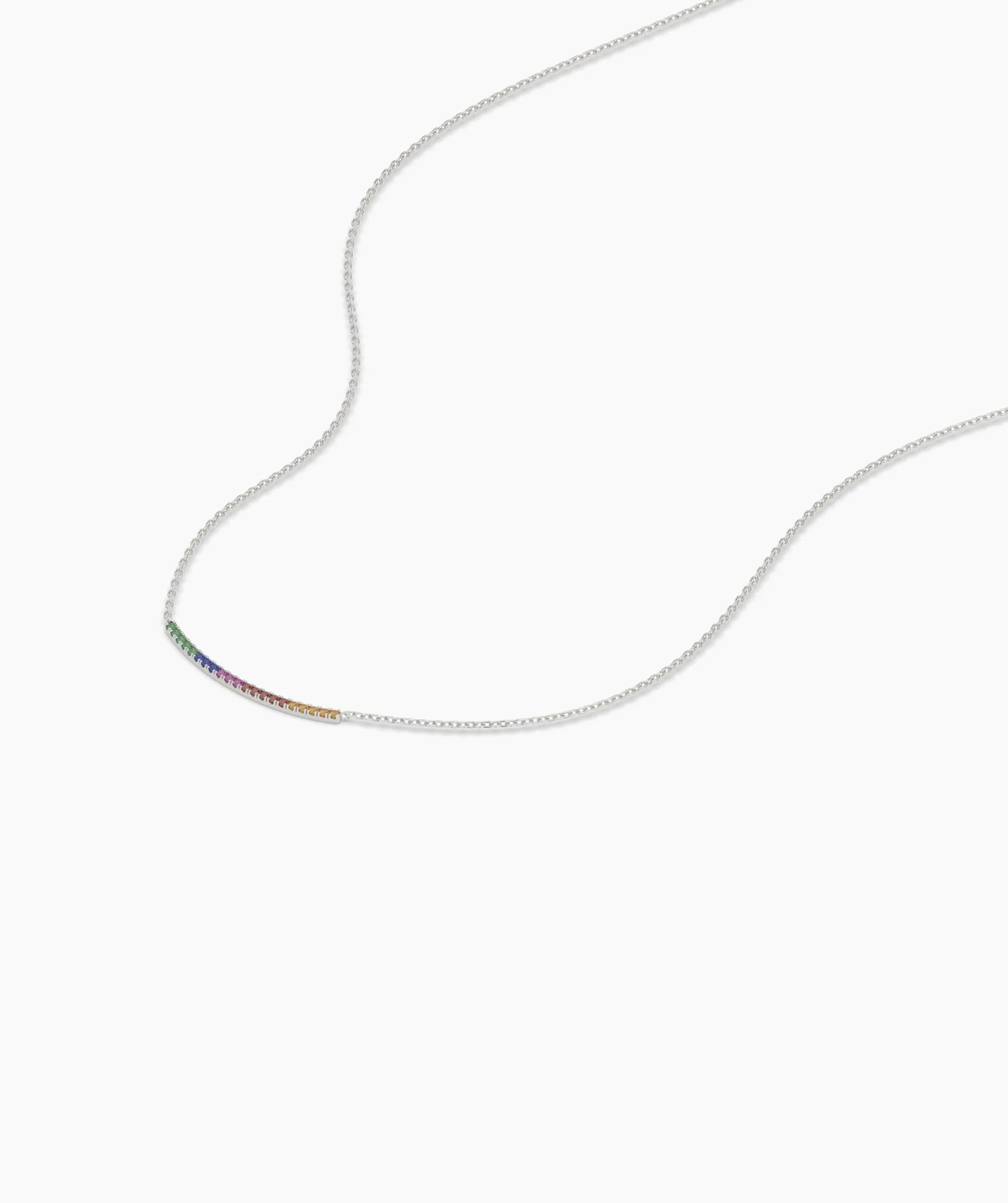 Rainbow Style 14K Gold Necklace