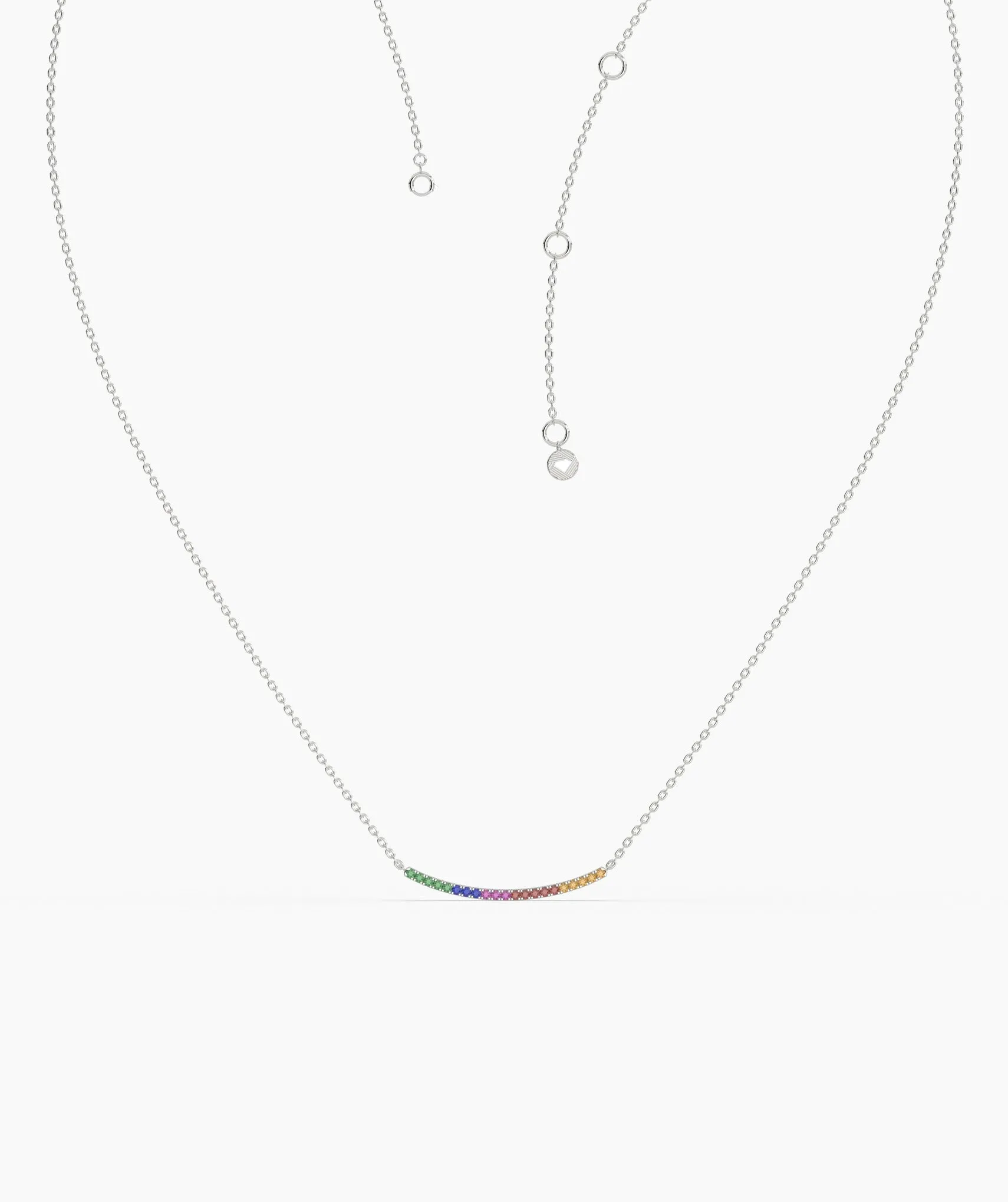 Rainbow Style 14K Gold Necklace