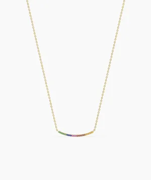 Rainbow Style 14K Gold Necklace