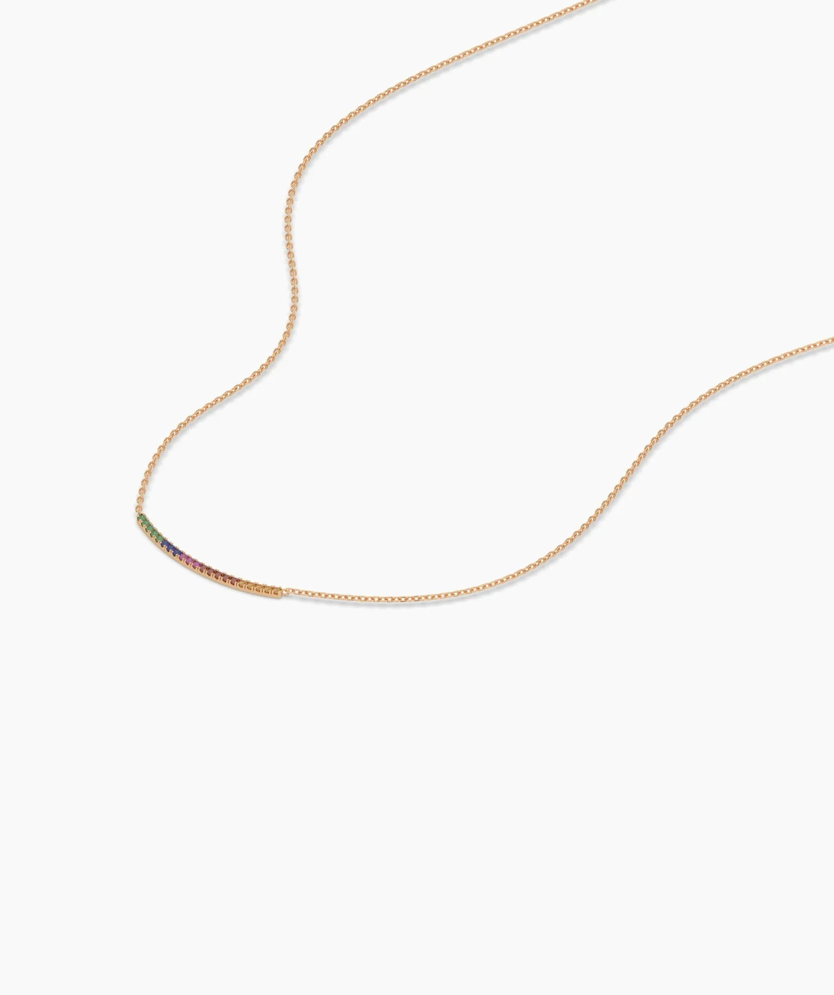Rainbow Style 14K Gold Necklace