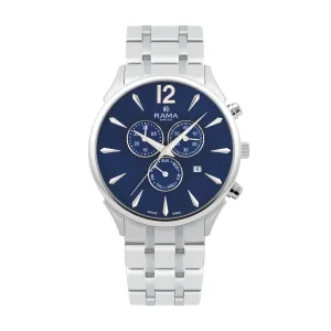 Rama Gents Blue Dial Chronograph Stainless Steel Quartz Watch