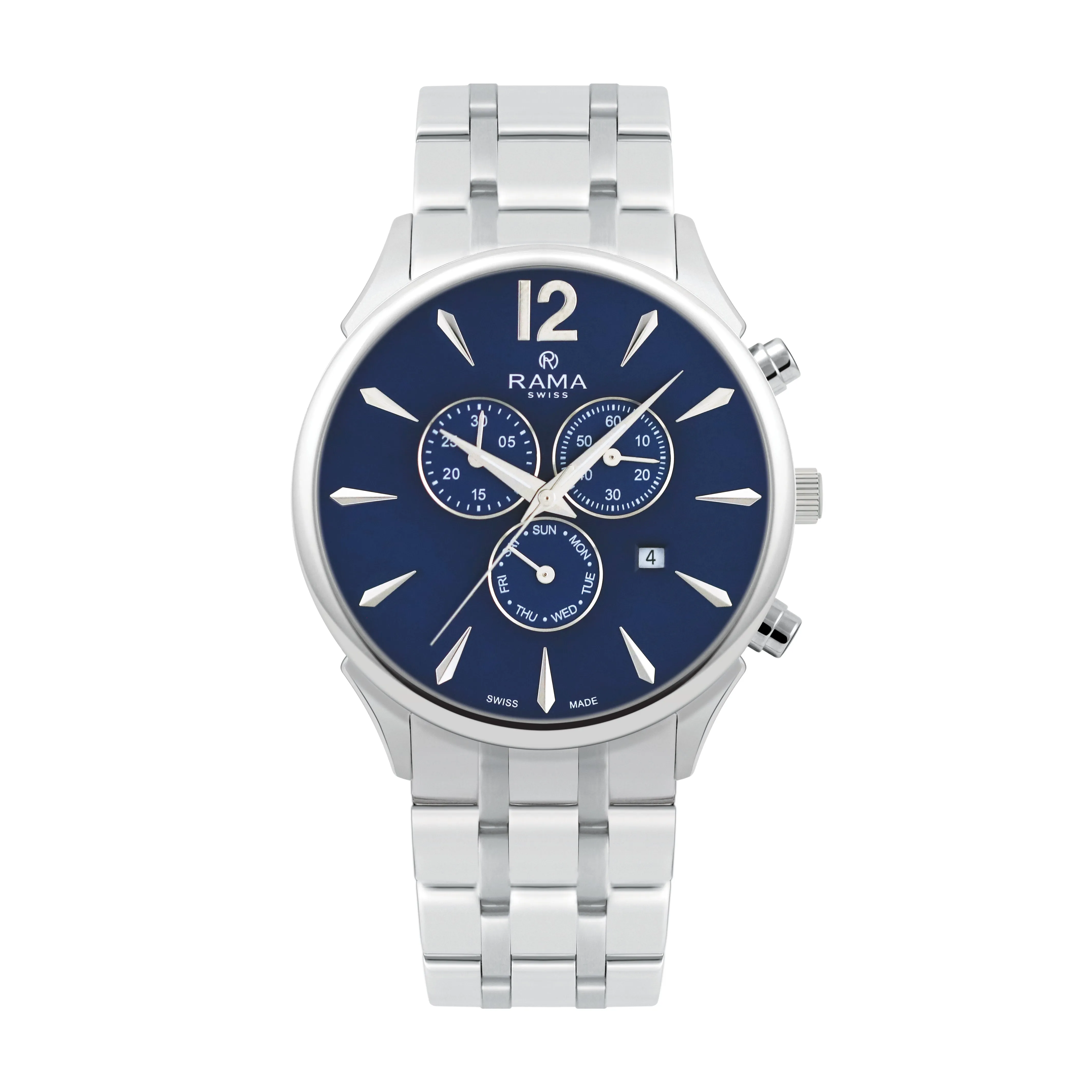 Rama Gents Blue Dial Chronograph Stainless Steel Quartz Watch