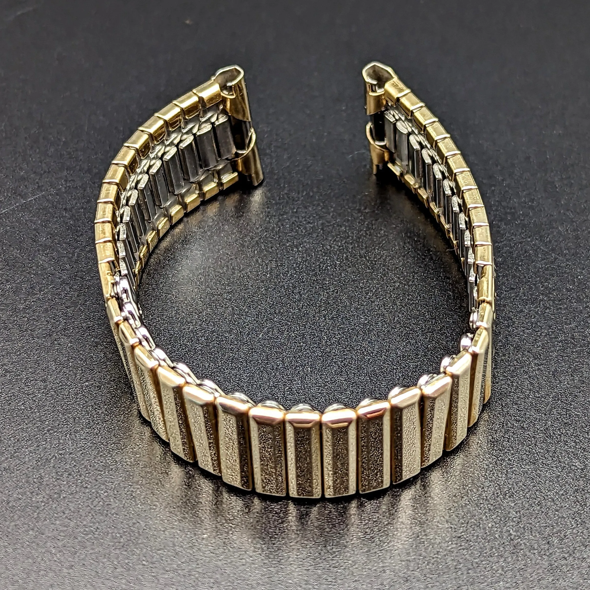 Rare KREISLER 19mm Watchband Center Scissor Expansion 10K GF Vintage Bracelet