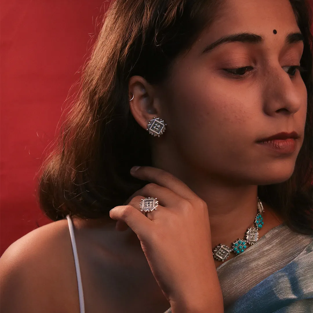 RatnaShakha Silver Earrings by MOHA