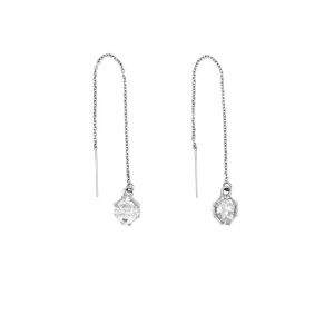 RAW THREADER EARRINGS | HERKIMER