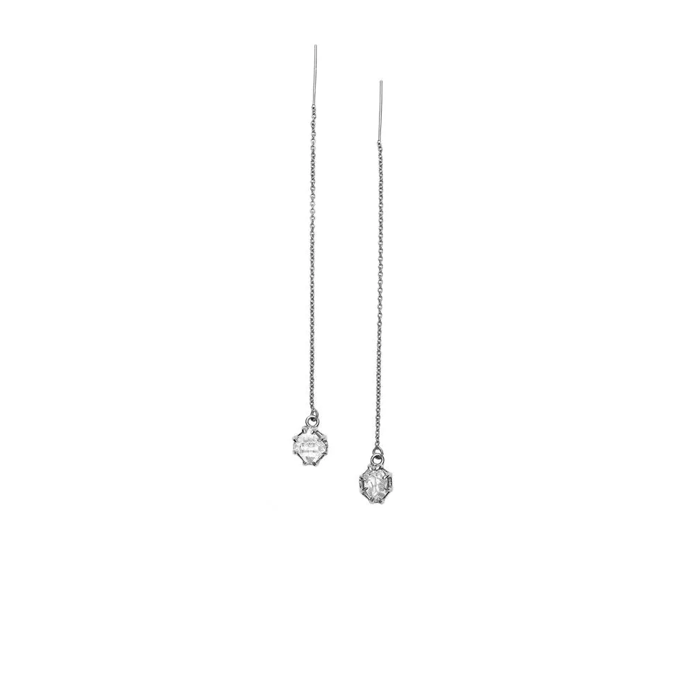 RAW THREADER EARRINGS | HERKIMER
