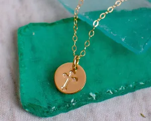 rebecca gold cross necklace