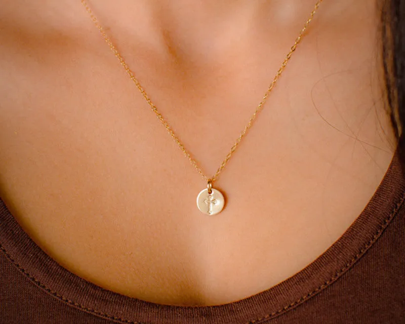 rebecca gold cross necklace