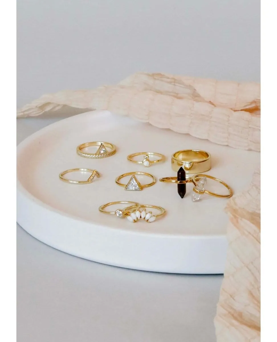 Restocking Ring Stacked Triangle