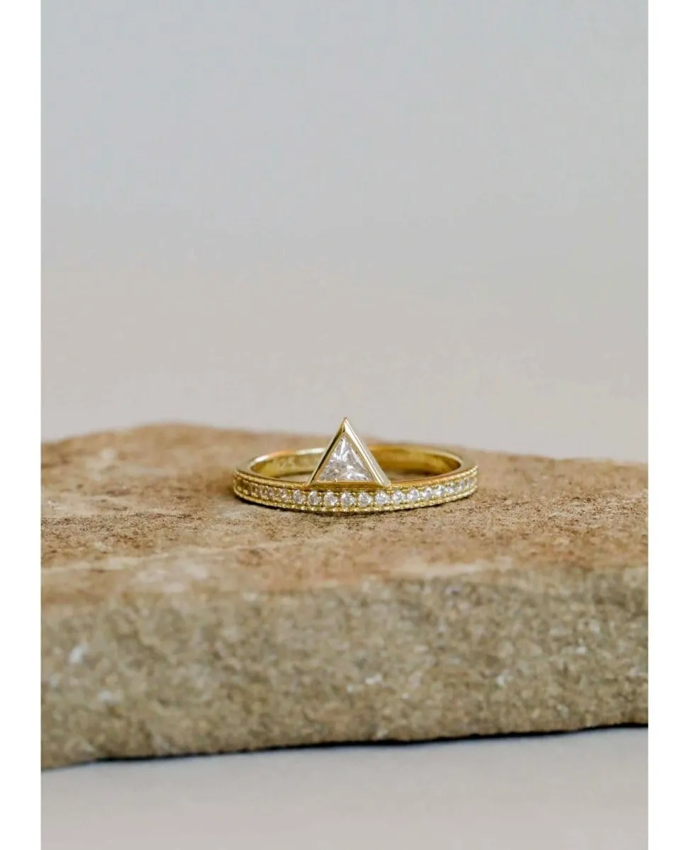 Restocking Ring Stacked Triangle