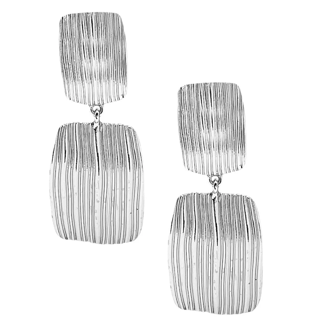 Ribbed Drop Earrings