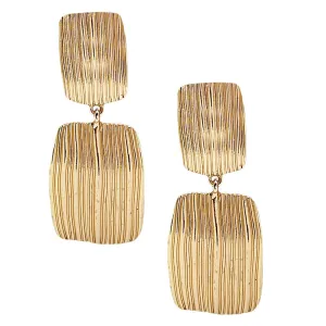 Ribbed Drop Earrings