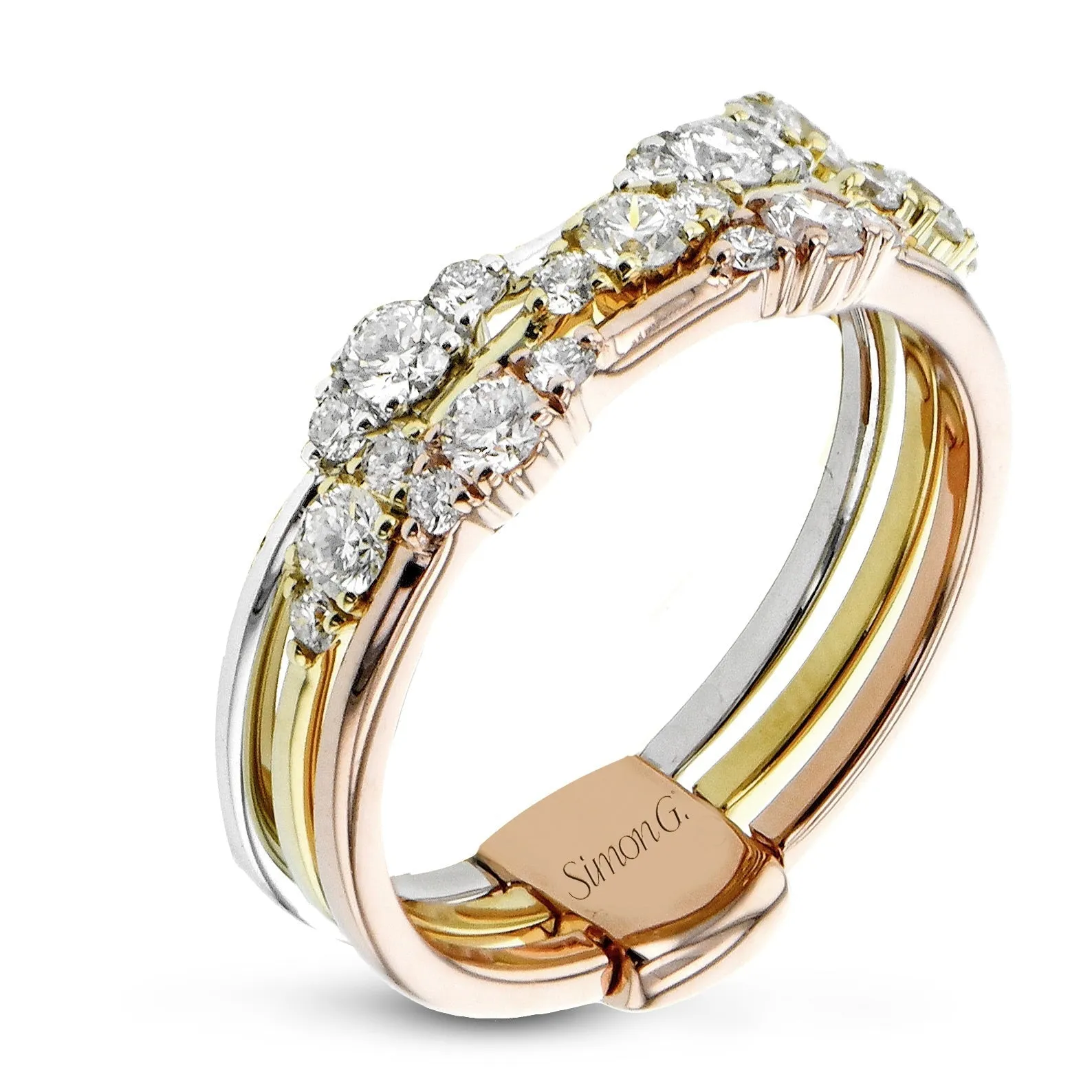 Right Hand Ring In 18k Gold With Diamonds