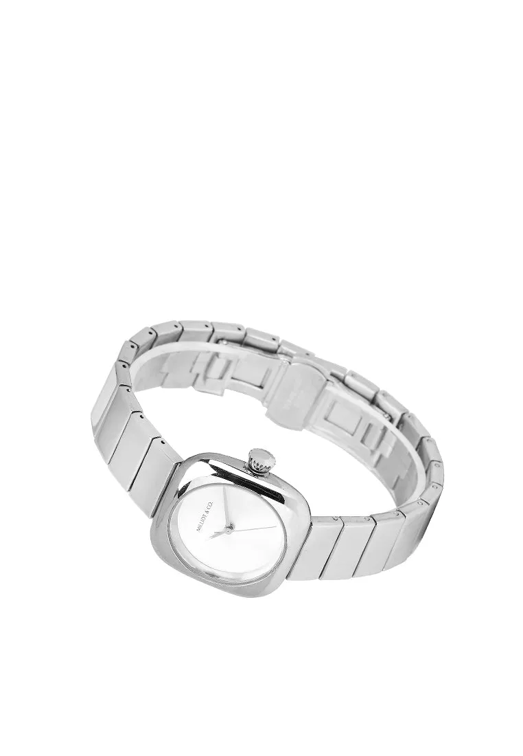 Riley Silver Stainless Steel Analog Watch (Silver)