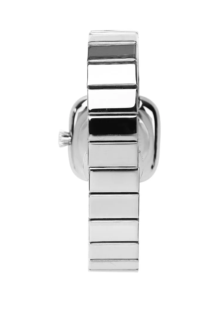 Riley Silver Stainless Steel Analog Watch (Silver)