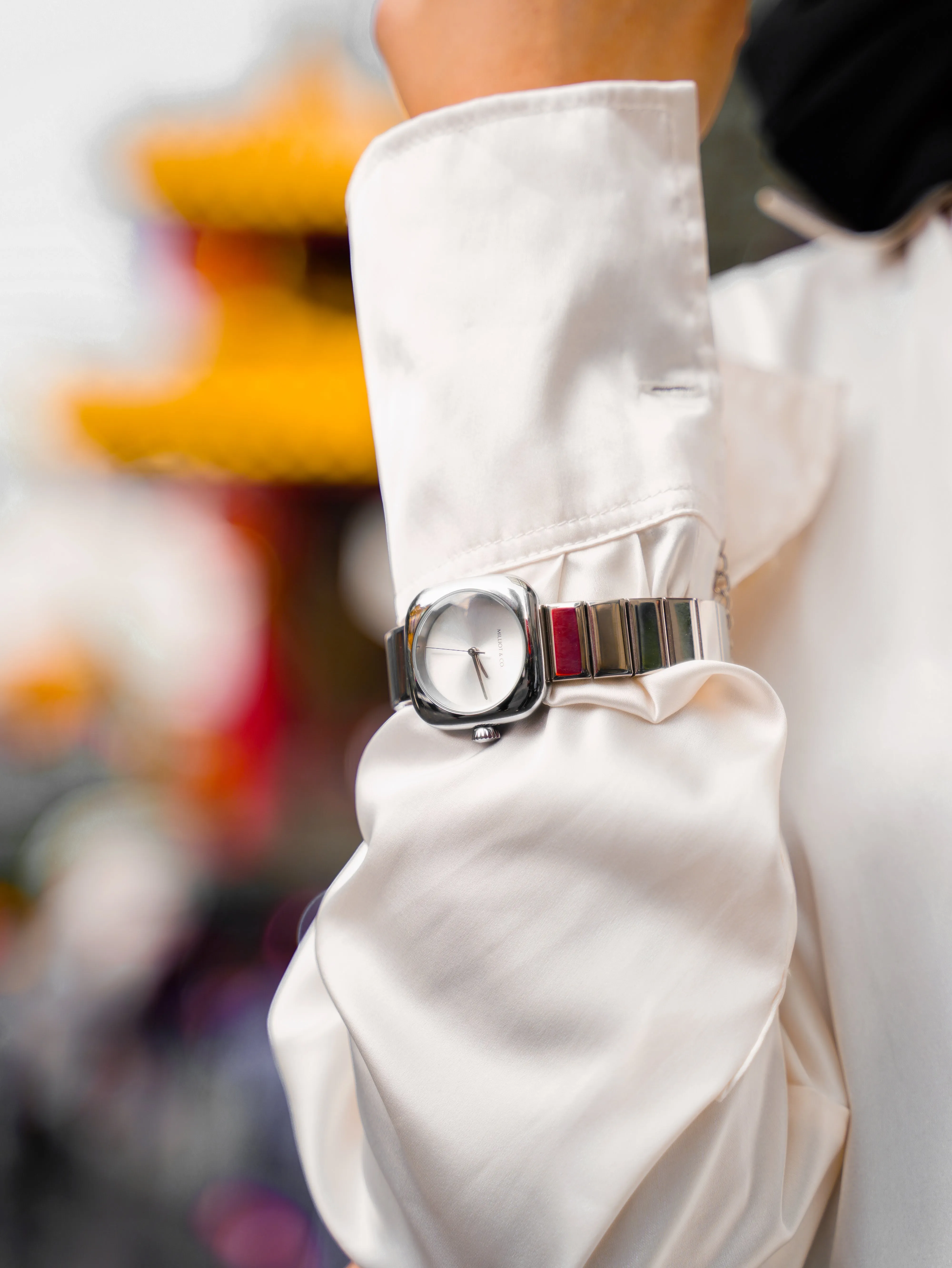 Riley Silver Stainless Steel Analog Watch (Silver)