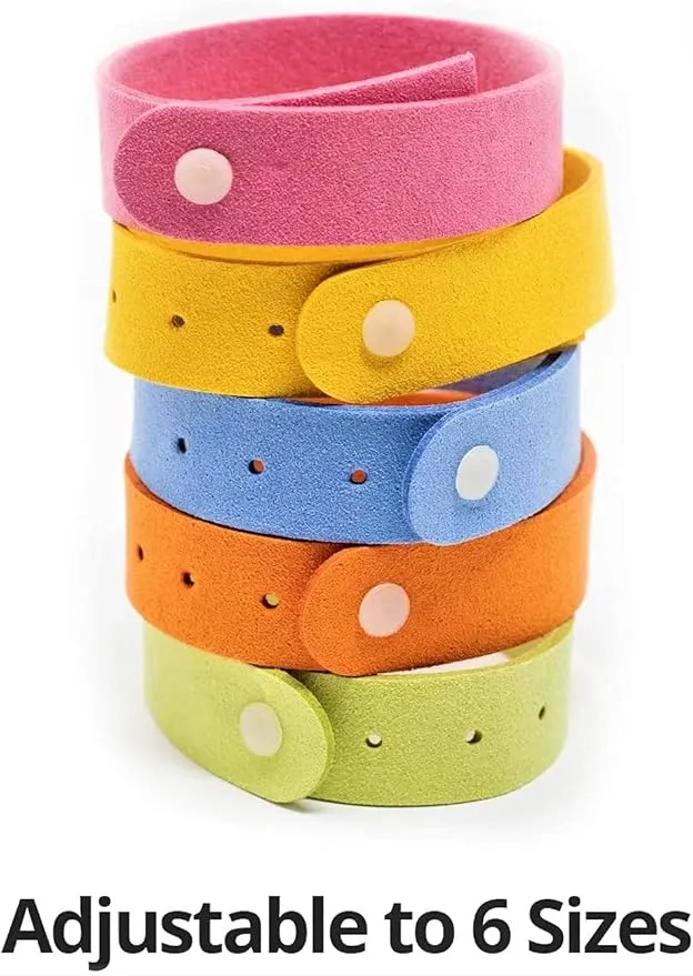 RiptGear Mosquito Bracelets - 15 Pack of Mosquito Bracelets for Kids and Adults, Insect Bracelet, Citronella Wristband - DEET Free Mosquito Wristbands, Camping Accessories