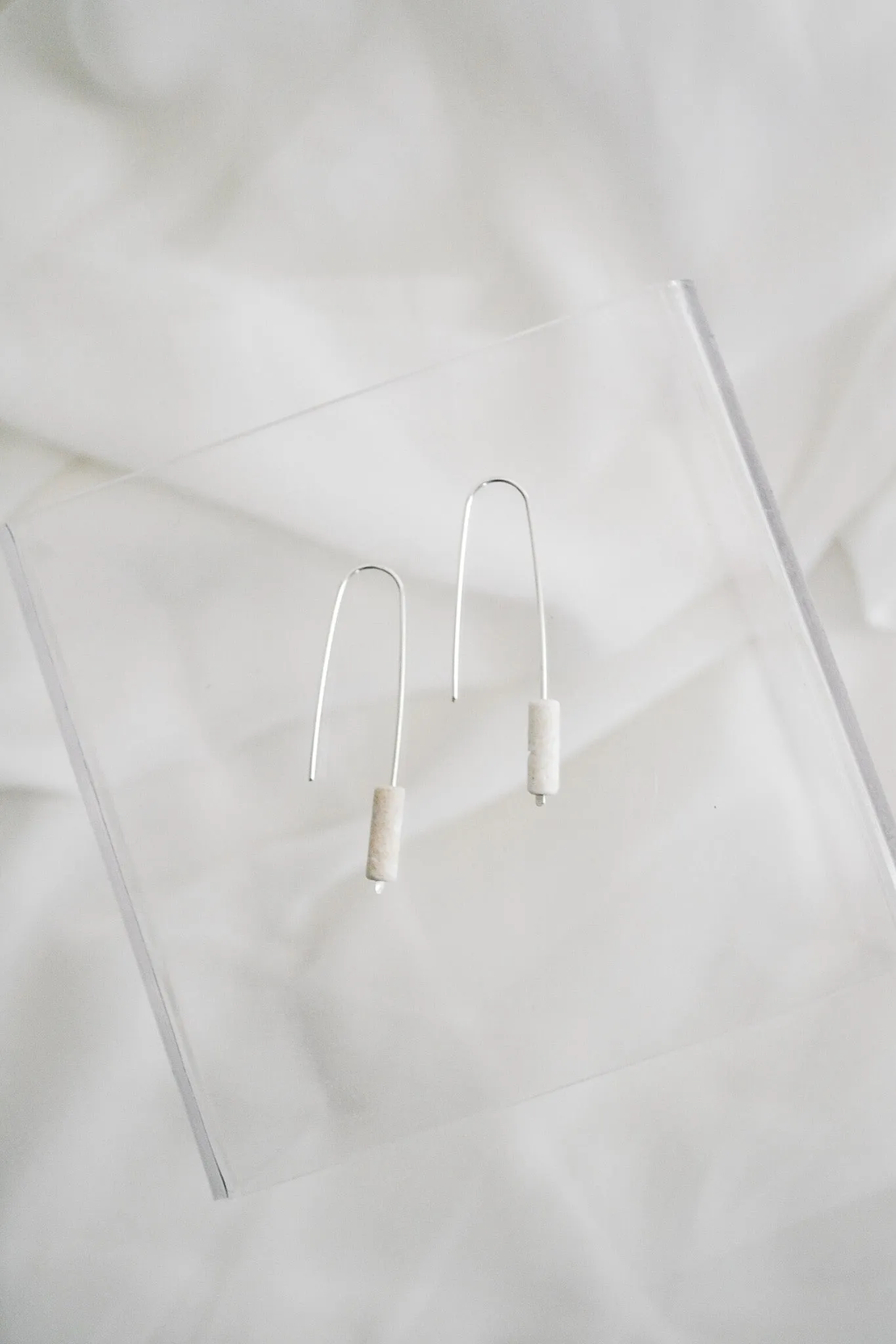 Riverstone Bead Threader Earrings