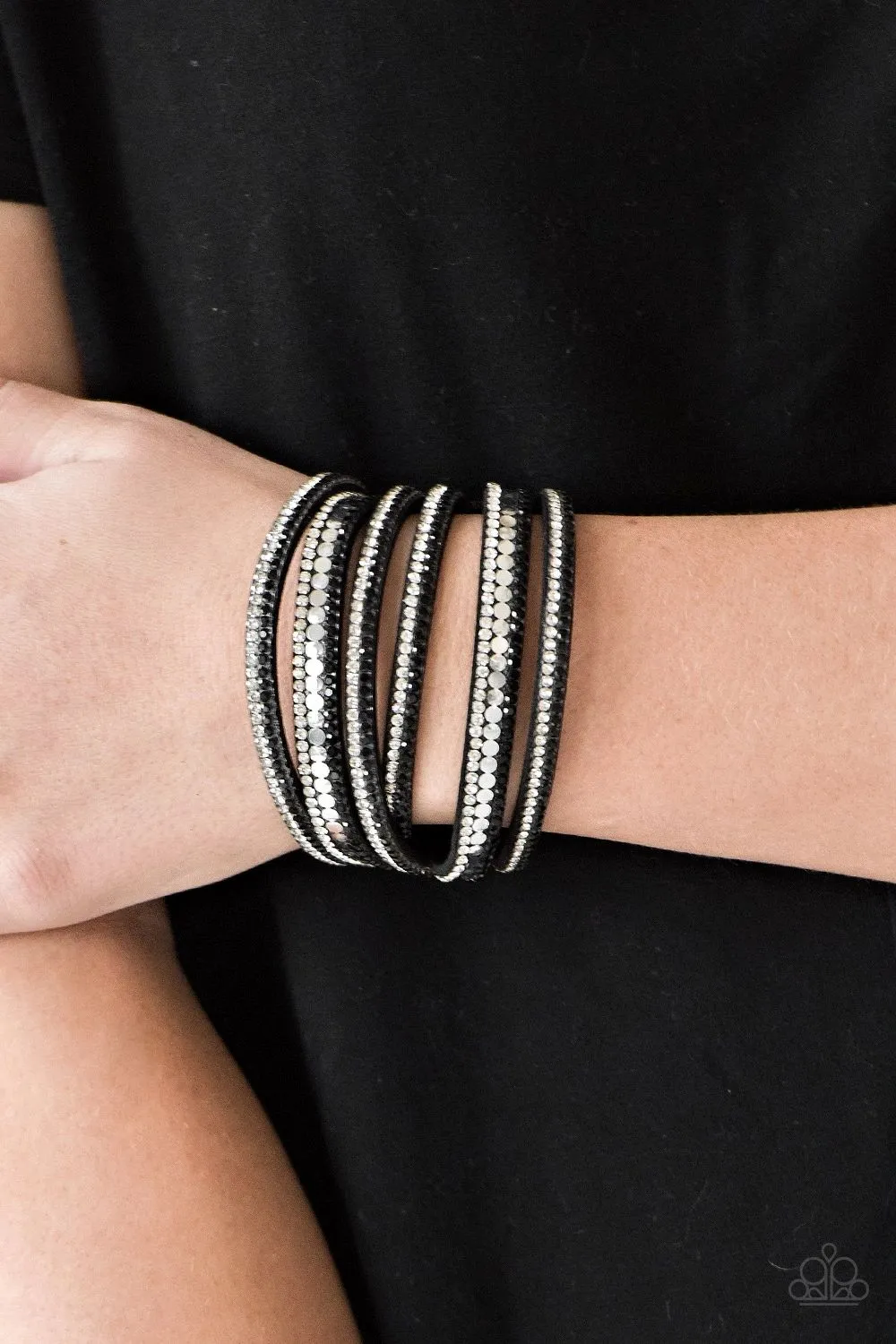 Rock Star Attitude Black Bracelet