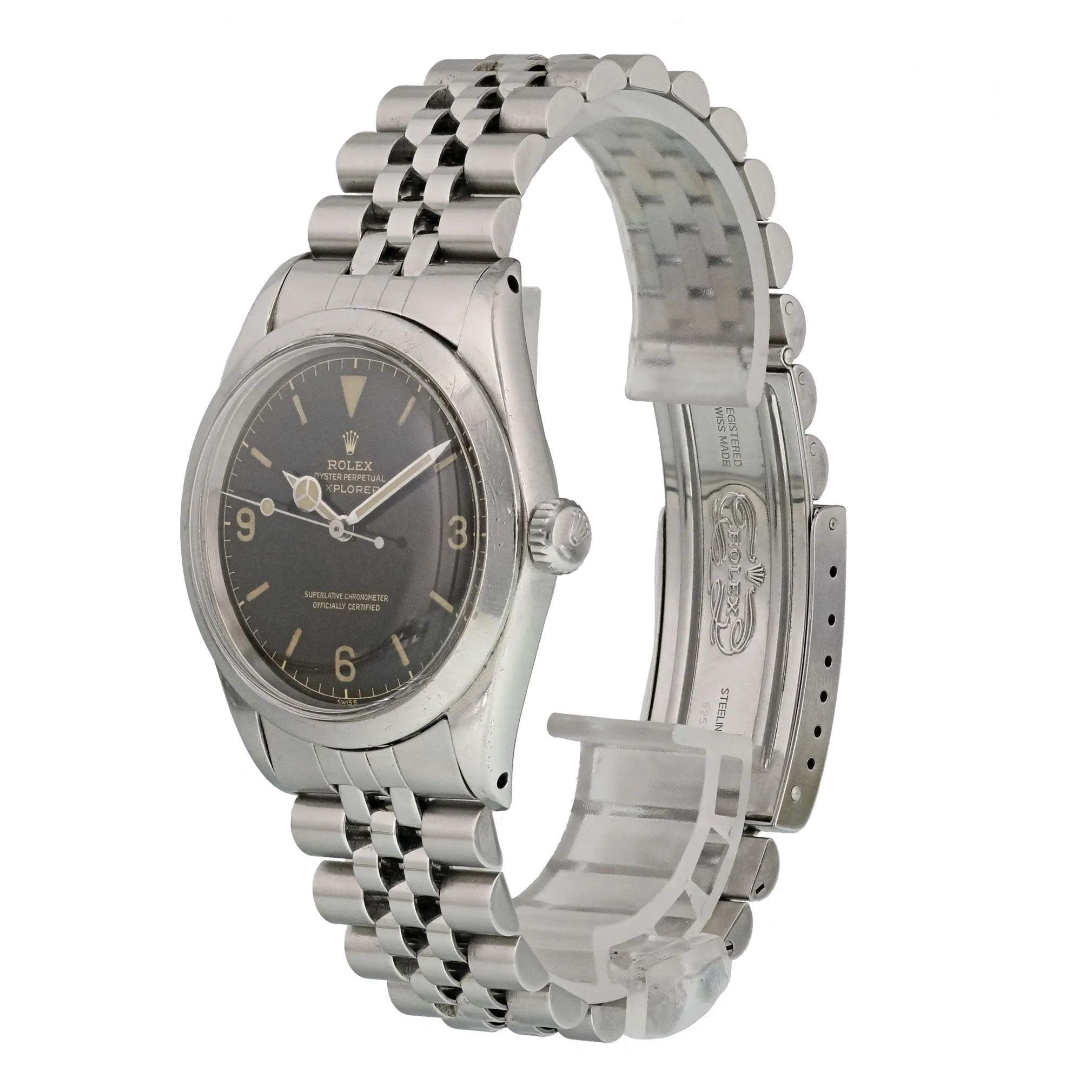Rolex Explorer 1016 Tropical Gilt Dial Mens Watch Very Rare