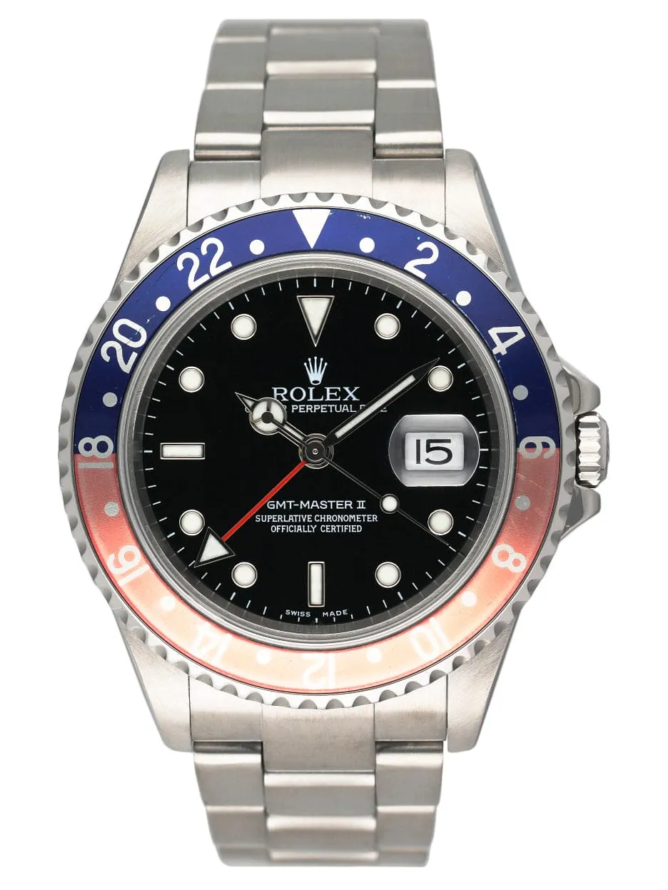 Rolex GMT Master II 16710 Pepsi Bezel Mens Watch