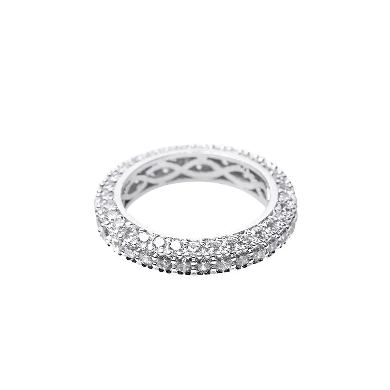 Round Pave Domed Band