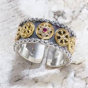 Ruby Diamond Star Multi Faith Open Band Ring