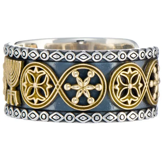 Ruby Diamond Star Multi Faith Open Band Ring