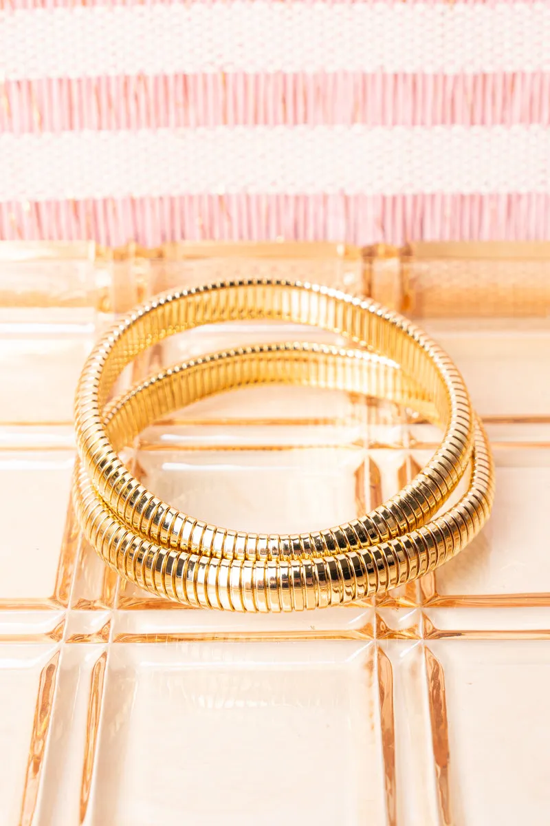 Sandridge Snake Chain Goldtone Bracelet Set