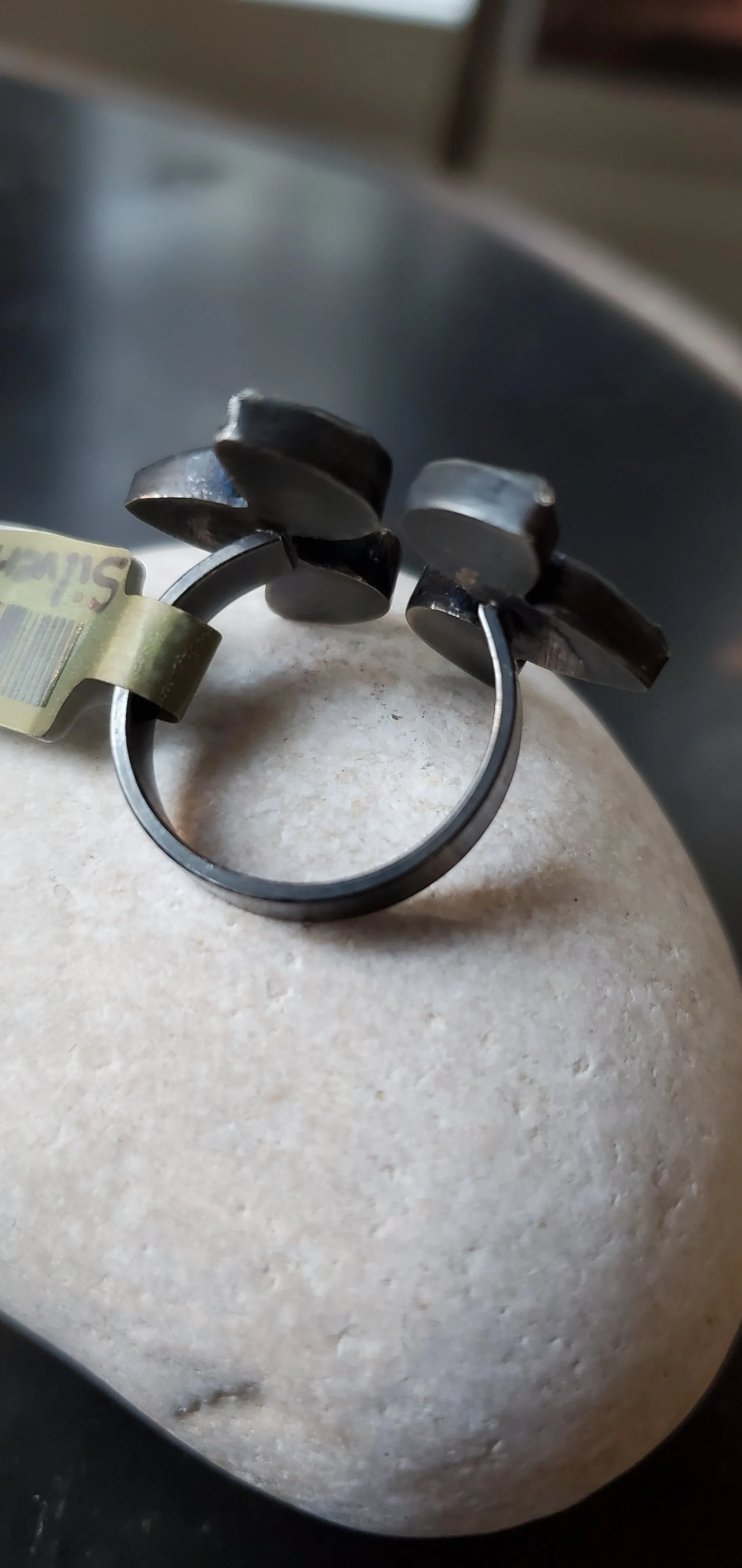 Sasha Walsh Floral Silverite Open Ring
