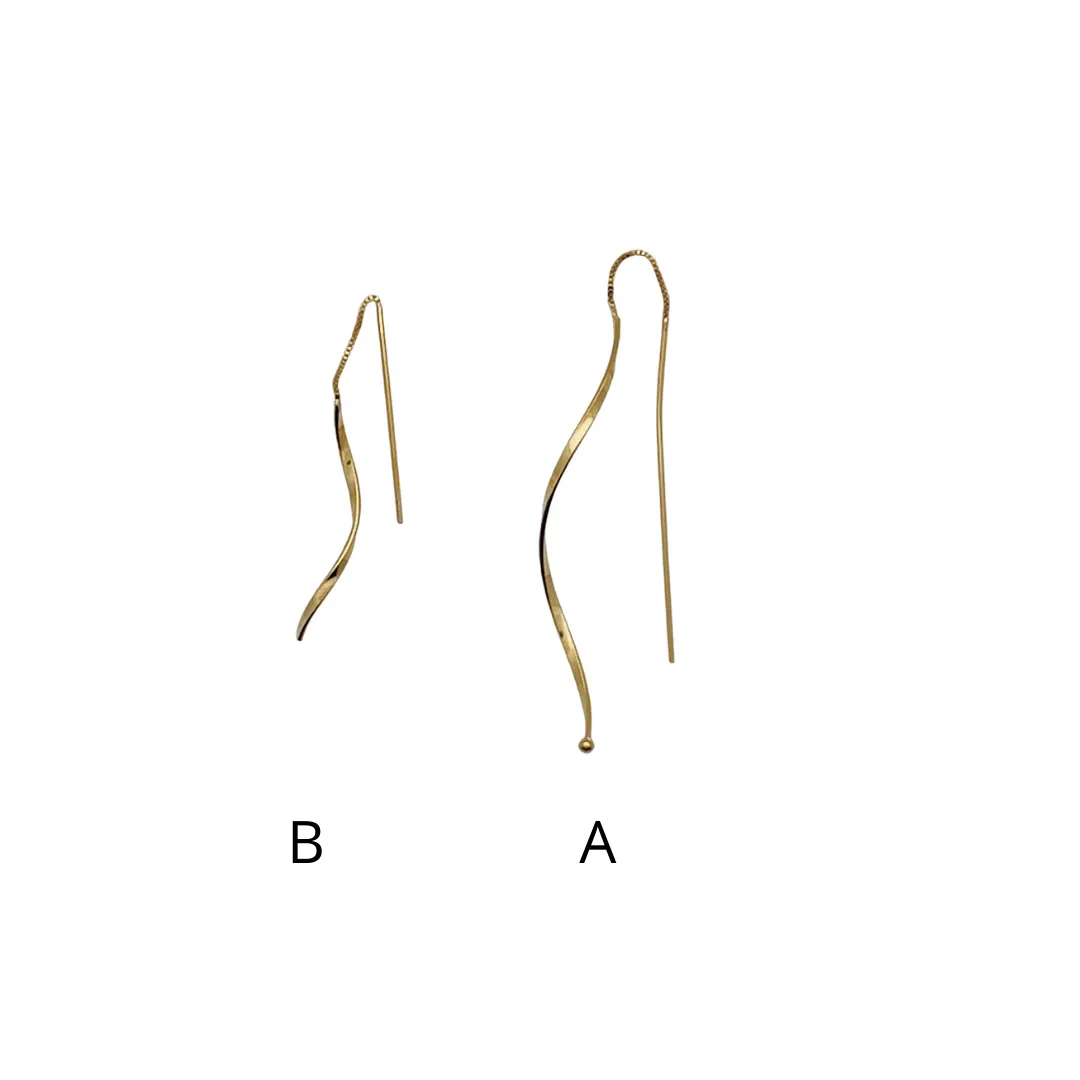 SE794A Wavy "thread" Earrings