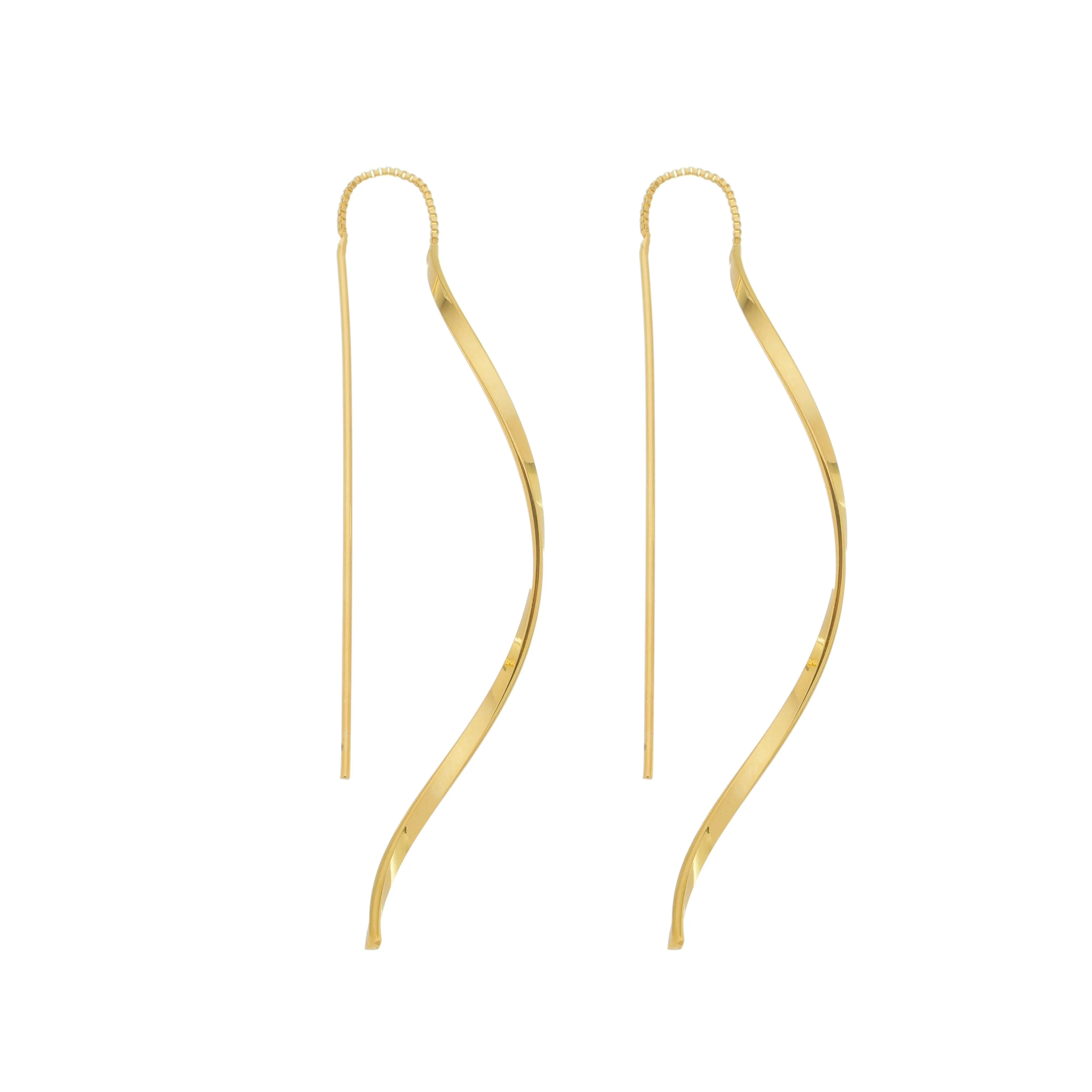SE794A Wavy "thread" Earrings