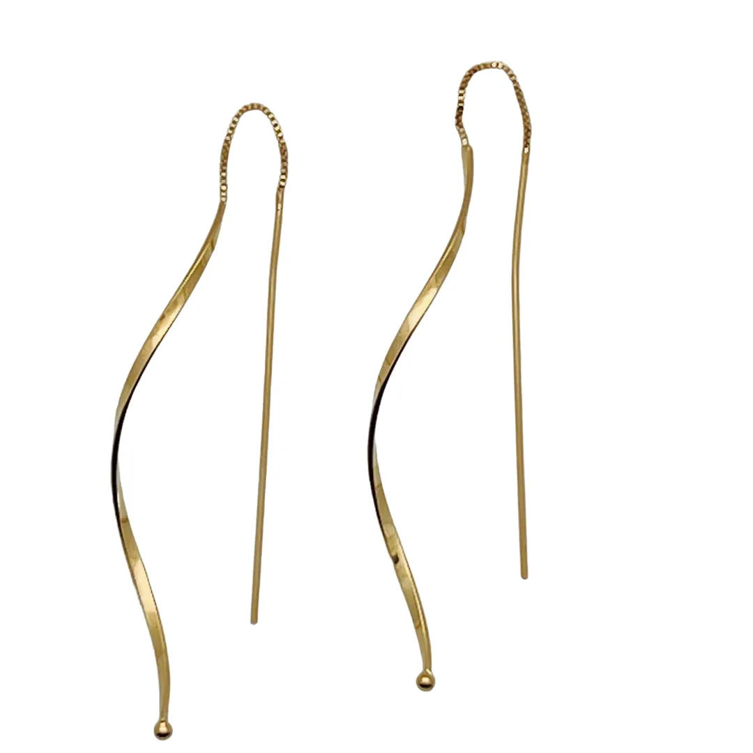 SE794A Wavy "thread" Earrings