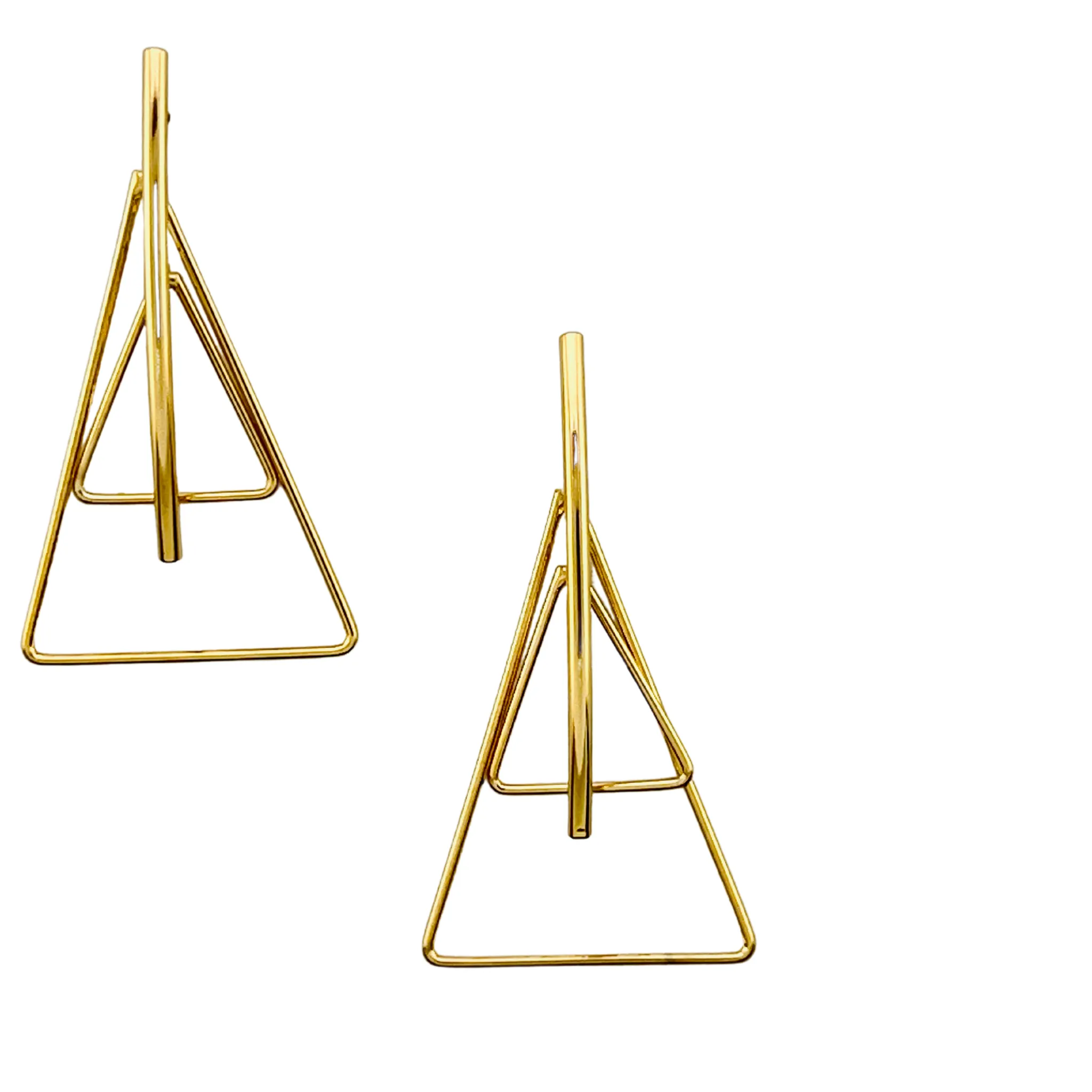 SE880 18K Gold plated Triangle Earrings