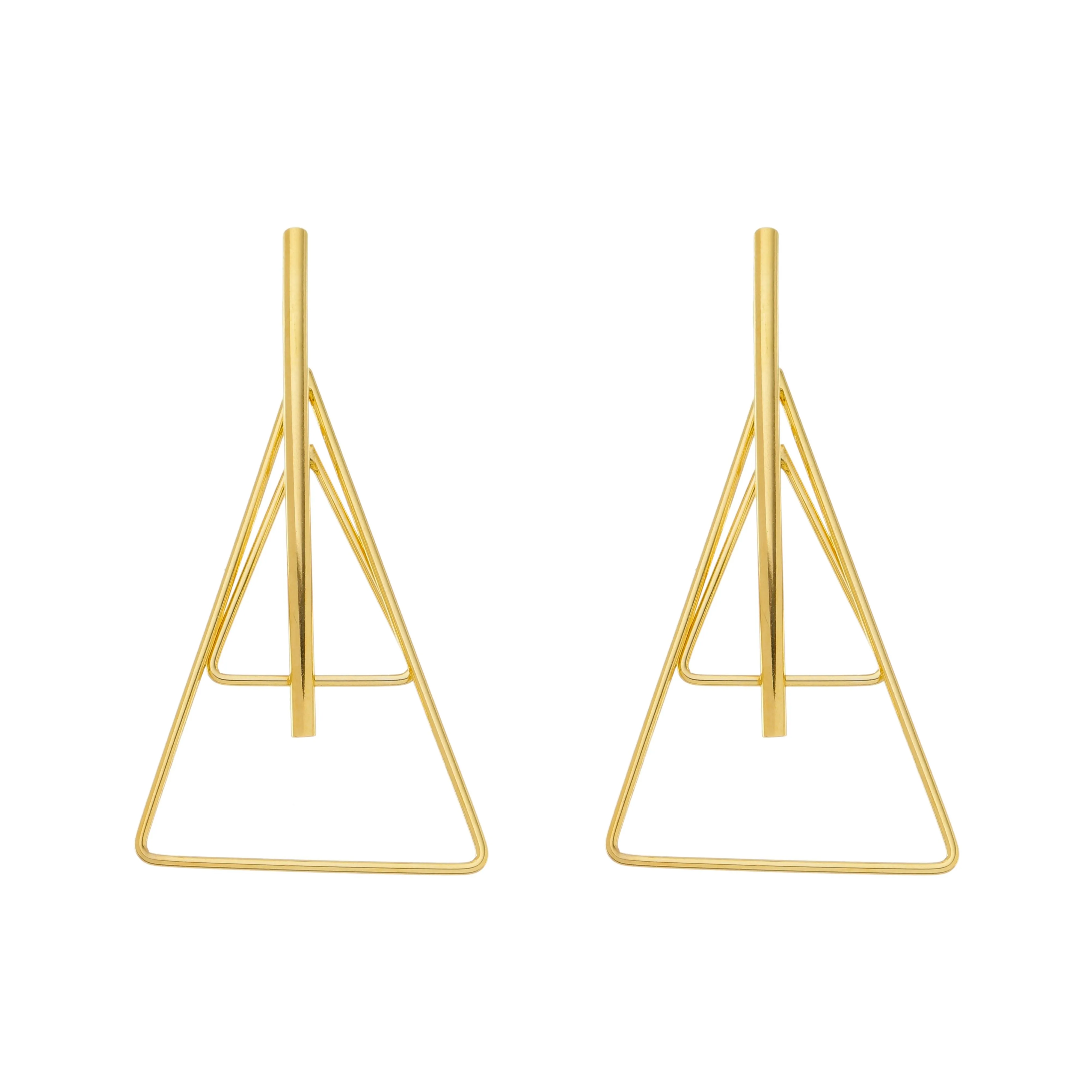SE880 18K Gold plated Triangle Earrings